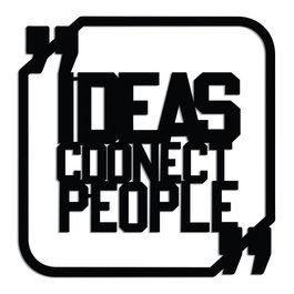 Wallity Ideas Connect People Escultura de pared negra
